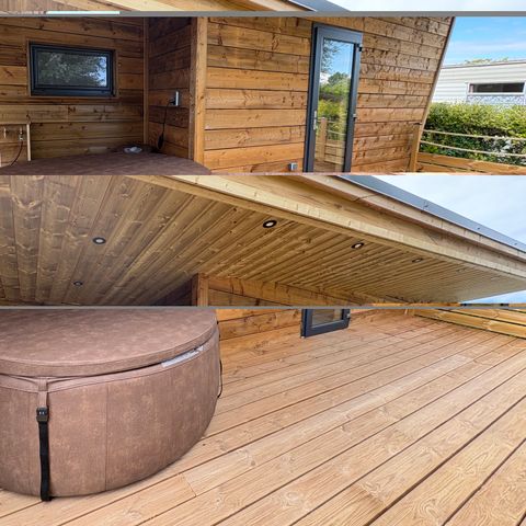 AUßERGEWÖHNLICHE UNTERKUNFT 4 Personen - Holzhütte - mit SPA -