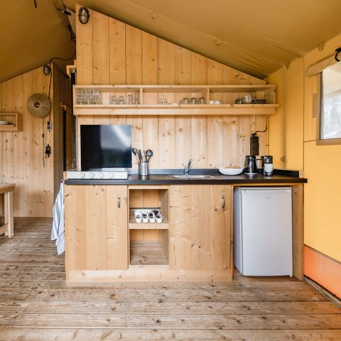 Safarizelt 5 personen - Bos Escape - Ofen & Whirlpool