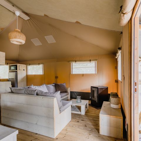 Safarizelt 6 personen - Stille Heide - Ofen & Whirlpool