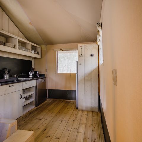 Safarizelt 6 personen - Stille Heide - Ofen & Whirlpool