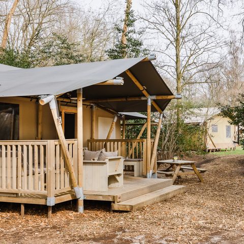 Safarizelt 6 personen - Stille Heide - Ofen & Whirlpool