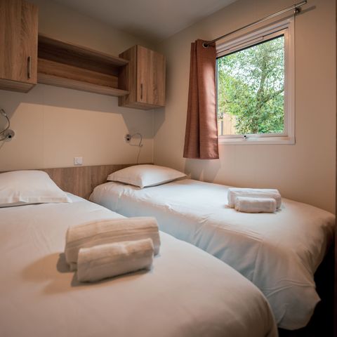 Mobilheim 4 Personen - Sunêlia Luxe Lodge 2 Zimmer 2 Bäder - Bettwäsche vorhanden