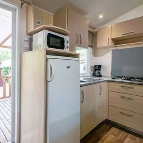 Mobilheim 6 Personen - Comfort | 3 Schlafz. | 6 Pers. | Erhöhte Terrasse | Klimaanlage
