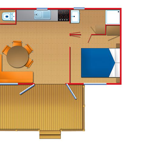 Mobilheim 7 Personen - MOBIL HOME MARTE 7 PERS, 34m2, 4 Zimmer, 3 Schlafzimmer