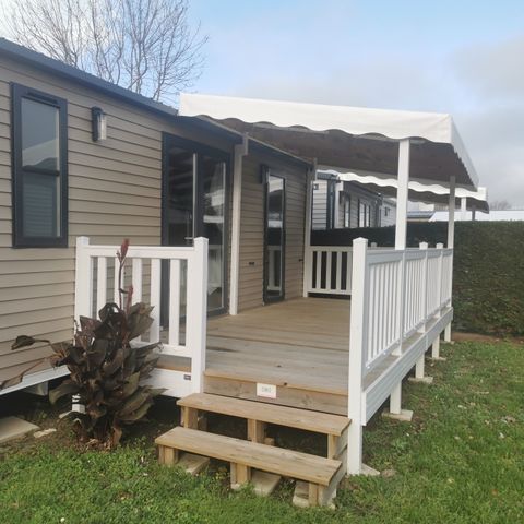 Mobilheim 5 Personen - SAM - COTTAGE CONFORT 2Sch/ 4/5P - 30m² - Überdachte Terrasse