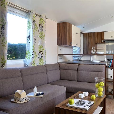 Mobilheim 6 personen - FREIZEIT & KOMFORT 3 Schlafzimmer – 36 m² – überdachte Terrasse für 6 Personen
