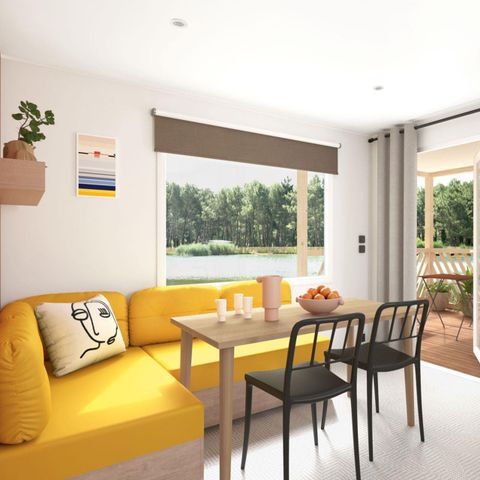 Mobilheim 4 Personen - DIM - LOISIRS CONFORT 2Sch/ 4P - 20m² - Eingebaute Terrasse