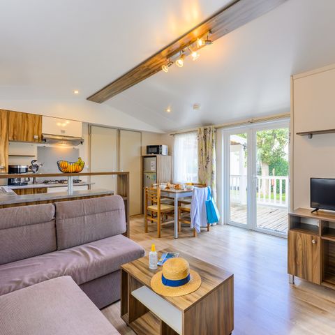 Mobilheim 6 Personen - DIM - LOISIR CONFORT 3ch/ 6p - 36m² - Überdachte Terrasse