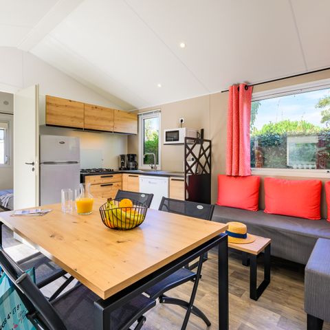 Mobilheim 4 Personen - DIM - SUNELIA PRESTIGE 2ch/ 4p - 34m² - Überdachte Terrasse