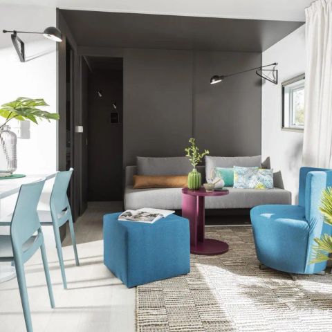 Mobilheim 4 Personen - DIM - SUNELIA LUXE TAOS 2S/4P - 40m² - Exotische Pergola