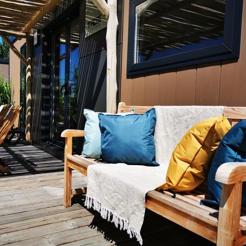 Mobilheim 6 Personen - DIM - SUNELIA PRESTIGE TAOS SPA 3Zi/ 6P - 40m² - Exotische Terrasse
