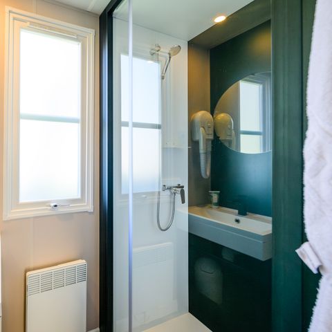 Mobilheim 6 personen - Sonntag – SUNELIA PRESTIGE + KLIMAANLAGE, 3 Schlafzimmer – 36 m² – überdachte Terrasse