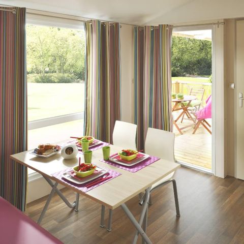 Mobilheim 4 Personen - Loggia 25m² + Terrasse - 2 Schlafzimmer