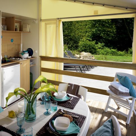 Bungalowzelt 5 Personen - 2 Zimmer - 21m² ohne Sanitäranlagen