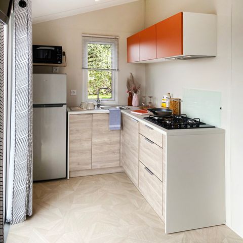 Mobilheim 6 Personen - Mobilheim | Premium | 3 Schlafz. | 6 Pers. | Terrasse Lounge | Klimaanlage | TV