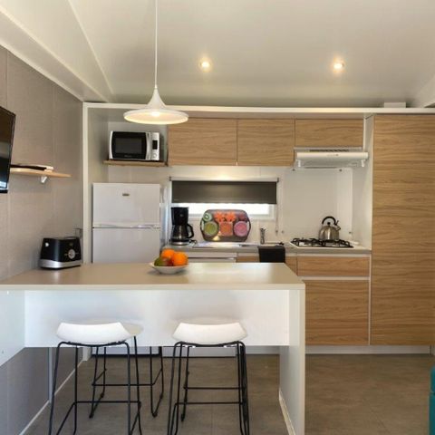 Mobilheim 4 Personen - Ferienhaus Antigua – 2 Schlafzimmer – 2 Badezimmer – Bettwäsche und Handtücher inklusive ****