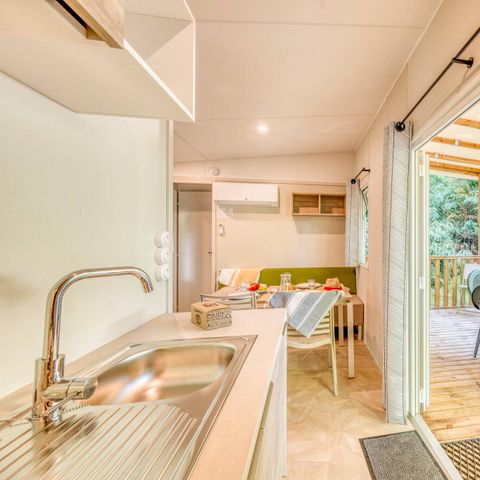 Mobilheim 6 Personen - Comfort | 3 Zi. | 6 Pers. | Erhöhte Terrasse
