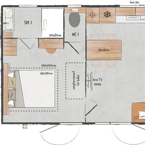 Mobilheim 4 Personen - Premium 2Zi - Ankunft Mittwoch