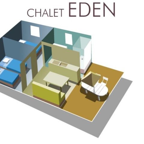 Chalet 5 Personen - Chalet Eden Sonntag/Sonntag (27 m²) - Nr. 45 bis 50