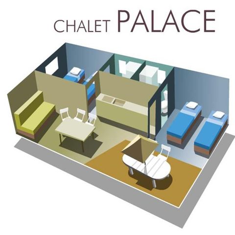 Chalet 6 Personen - Chalet Motel Sonntag/Sonntag 2 Badezimmer (45 m²) - n°96 bis 99