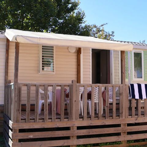 Mobilheim 6 Personen -  2 Zimmer „Colorado Standard“ für 4–6 Personen, Klimaanlage + TV