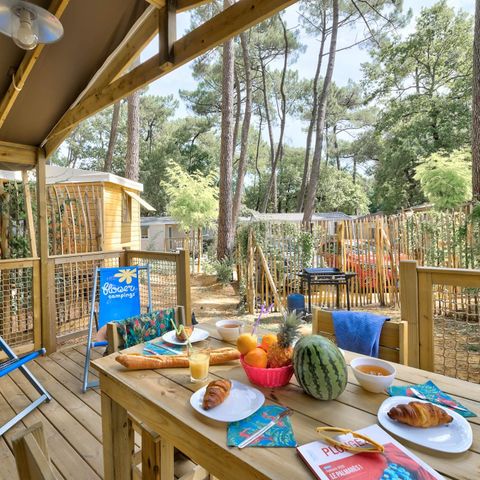 LODGE 4 Personen - Sweetflower 2 Zi -SPA-TV-Plancha-überdachte Terrasse- 32m² | PREMIUM