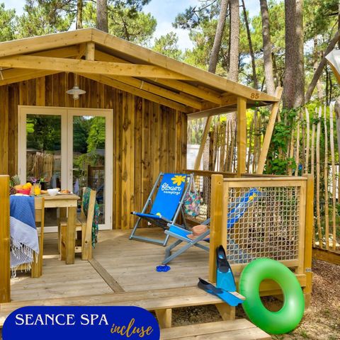 Lodge 4 personen - Sweetflower 2ch - CONFORT - CLIM – 40 m² – Klimaanlage – - TV – Plancha – überdachte Terrasse