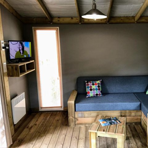 LODGE 4 Personen - Sweetflower 2 Zi -SPA-TV-Plancha-überdachte Terrasse- 32m² | PREMIUM