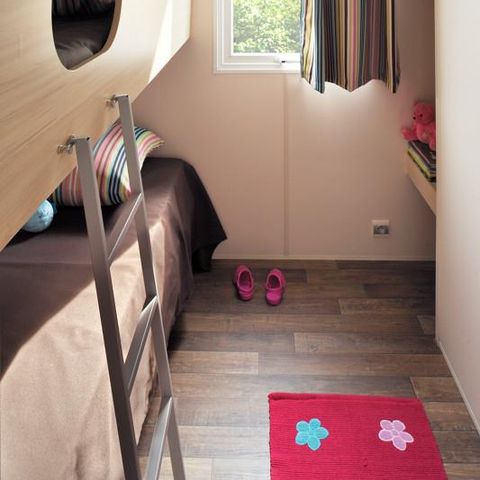 Bungalowzelt 5 Personen - Cabane Nature 2ch-ohne Sanitäranlagen-überdachte Terrasse-19m²-ohne TV
