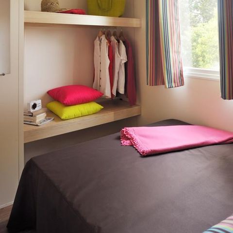 Bungalowzelt 5 Personen - Cabane Nature 2ch-ohne Sanitäranlagen-überdachte Terrasse-19m²-ohne TV