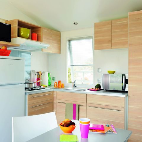 Mobilheim 5 Personen - Komfort TV 2ch-TV-plancha-überdachte Terrasse- 26m² | CONFORT