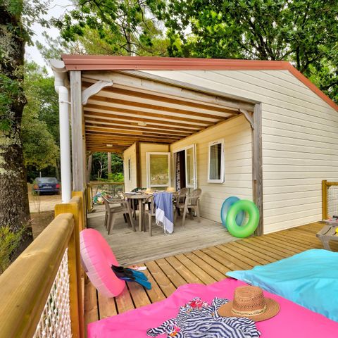 Chalet 7 Personen - Family 3ch-CLIM-überdachte XXL-Terrasse-TV-LV-Plancha-32m²| PREMIUM