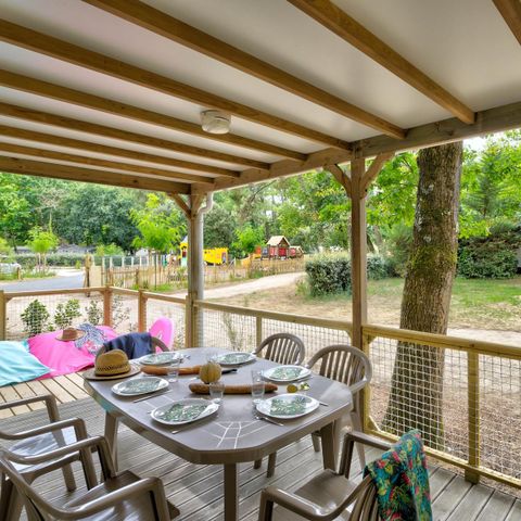 Chalet 7 Personen - Family 3ch-CLIM-überdachte XXL-Terrasse-TV-LV-Plancha-32m²| PREMIUM