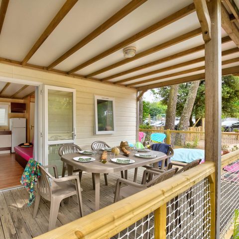 Chalet 7 Personen - Family 3ch-CLIM-überdachte XXL-Terrasse-TV-LV-Plancha-32m²| PREMIUM