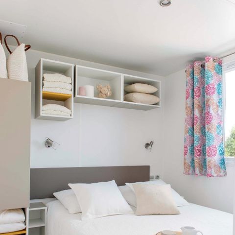 Mobilheim 6 Personen - Family 3ch-CLIM-überdachte XXL-Terrasse-TV-LV-Plancha-30m² | PREMIUM