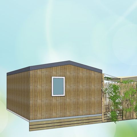 Mobilheim 10 Personen - Tribu 5ch -CLIM-2 sdb-TV-LV-Plancha-überdachte Terrasse-56m² | PREMIUM