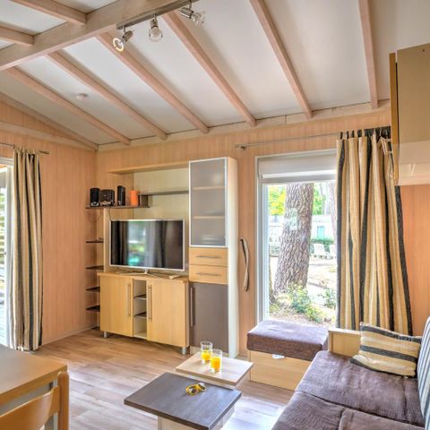 Chalet 4 personen - Komfort-Cottage mit Klimaanlage - 2 Schlafzimmer - KOMFORT - MIT - KLIMAANLAGE – - 32 bis - 43 m² – Klimaanlage – - TV – Geschirrspüler – Plancha