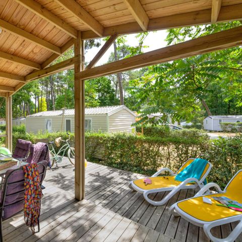 Chalet 4 personen - Komfort-Cottage mit Klimaanlage - 2 Schlafzimmer - KOMFORT - MIT - KLIMAANLAGE – - 32 bis - 43 m² – Klimaanlage – - TV – Geschirrspüler – Plancha