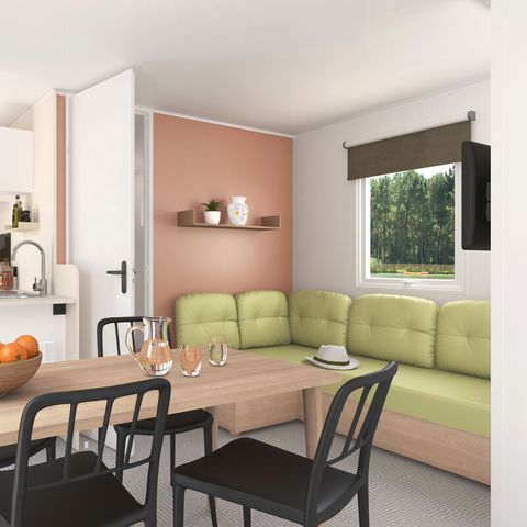 Mobilheim 6 personen - Confort TV PLUS 3ch | CONFORT - 30m² - überdachte Terrasse - TV - Plancha