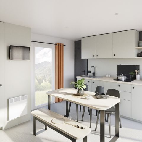 Mobilheim 6 personen - „Confort Clim“ mit - 3 Schlafzimmern - CONFORT - CLIM – 30 m² – Klimaanlage – - TV – Plancha – überdachte Terrasse