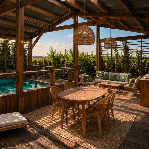 Mobilheim 4 personen - Lagoon - 2 Schlafzimmer - PREMIUM+ – 31 m² – Minipool – Klimaanlage – überdachte Terrasse 70 m² – TV-Paket „Travel“