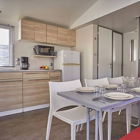 Mobilheim 6 personen - Mobilheim | Premium | 3 Schlafz. | 6 Pers. | Erhöhte Terrasse | Klimaanlage | TV