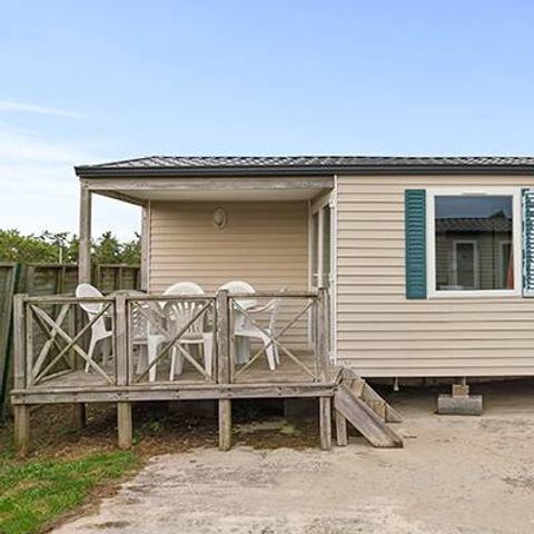 Mobilheim 6 Personen - Classic | 2 Schlafz. | 4/6 Pers. | Einfache Terrasse