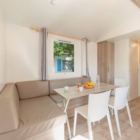 Mobilheim 6 Personen - Comfort | 3 Zi. | 6 Pers. | Terrasse Einzelzimmer | 1 Bad | Klimaanlage