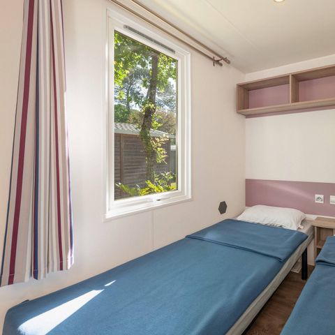 Mobilheim 6 Personen - Comfort | 3 Zi. | 6 Pers. | Terrasse Einzelzimmer | 1 Bad | Klimaanlage