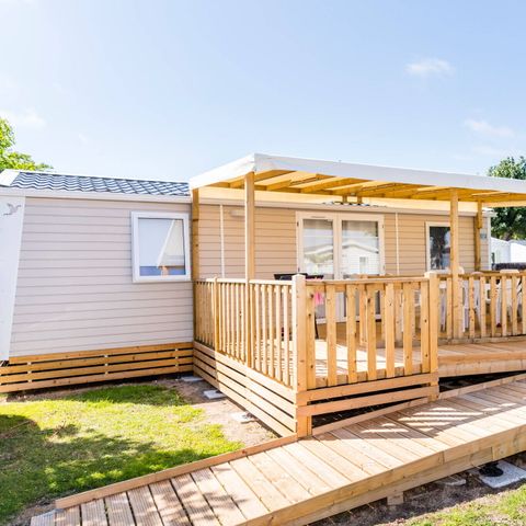 Mobilheim 4 Personen - Mobilheim PMR | Comfort | 2 Zi. | 4 Pers. | Erhöhte Terrasse | Klim.