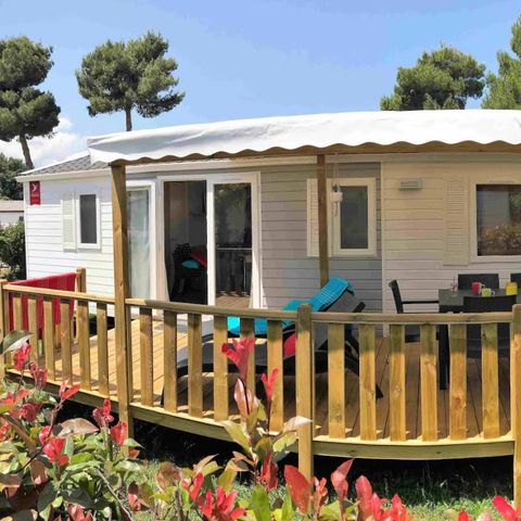Mobilheim 7 personen - CONFORT - 3 Schlafzimmer mit Klimaanlage +TV