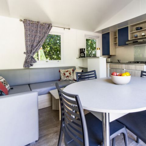 Mobilheim 7 personen - CONFORT - 3 Schlafzimmer mit Klimaanlage +TV