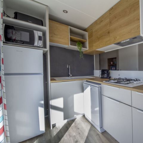 Mobilheim 7 Personen - PREMIUM - 3 Schlafzimmer mit Klimaanlage +TV+ Gas Plancha + 2 Bäder
