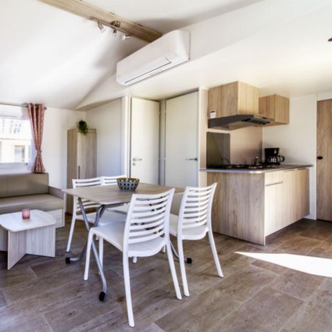 Mobilheim 5 personen - CONFORT - 2 Schlafzimmer mit Klimaanlage + TV